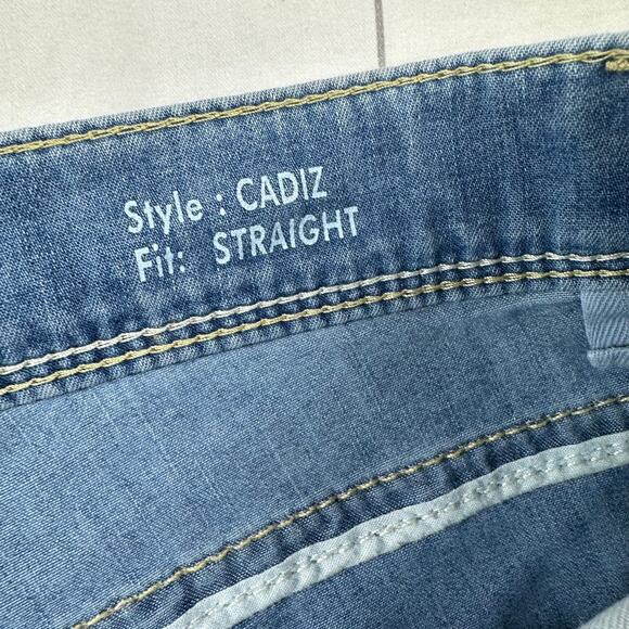 Brax Jeans Mens 34 Blue Light Cadiz Straight Leg Lightweight Stretch Casual - Picture 4 of 13